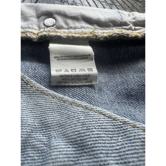 Free People Women's Blue Denim Shorts, Light Wash, Lace Trimmed, Size 25 - Picture 8 of 8